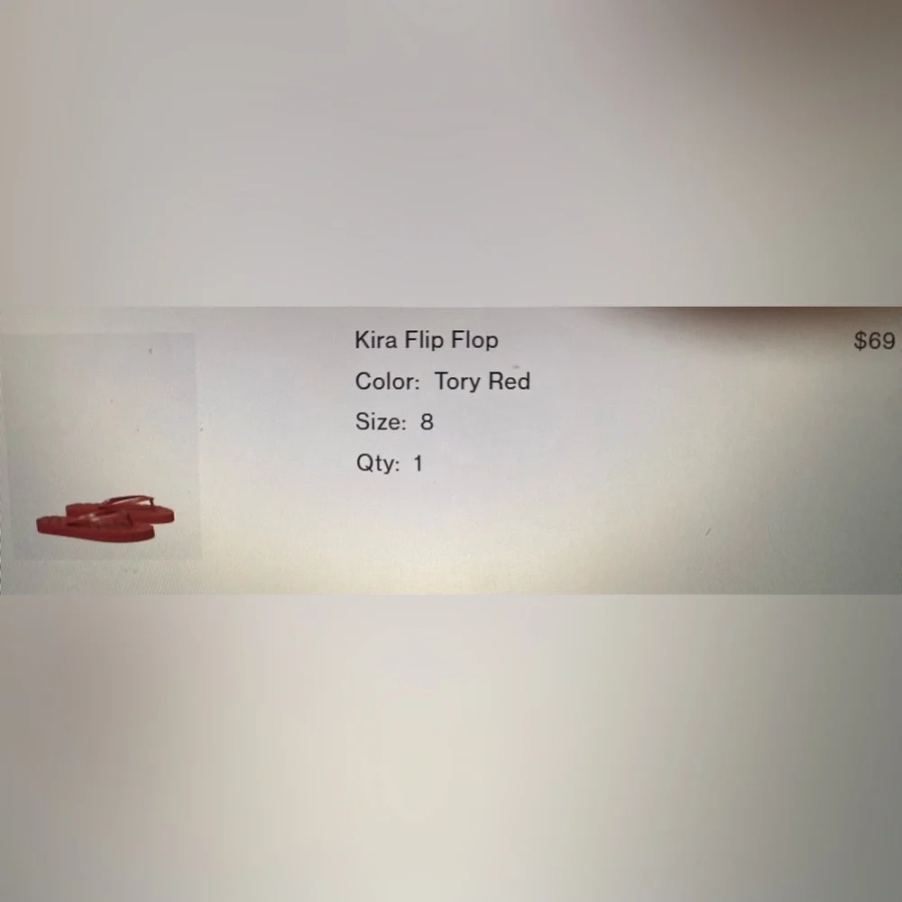 Tory Burch Kira Red Flip Flops size 8 - Picture 6 of 6